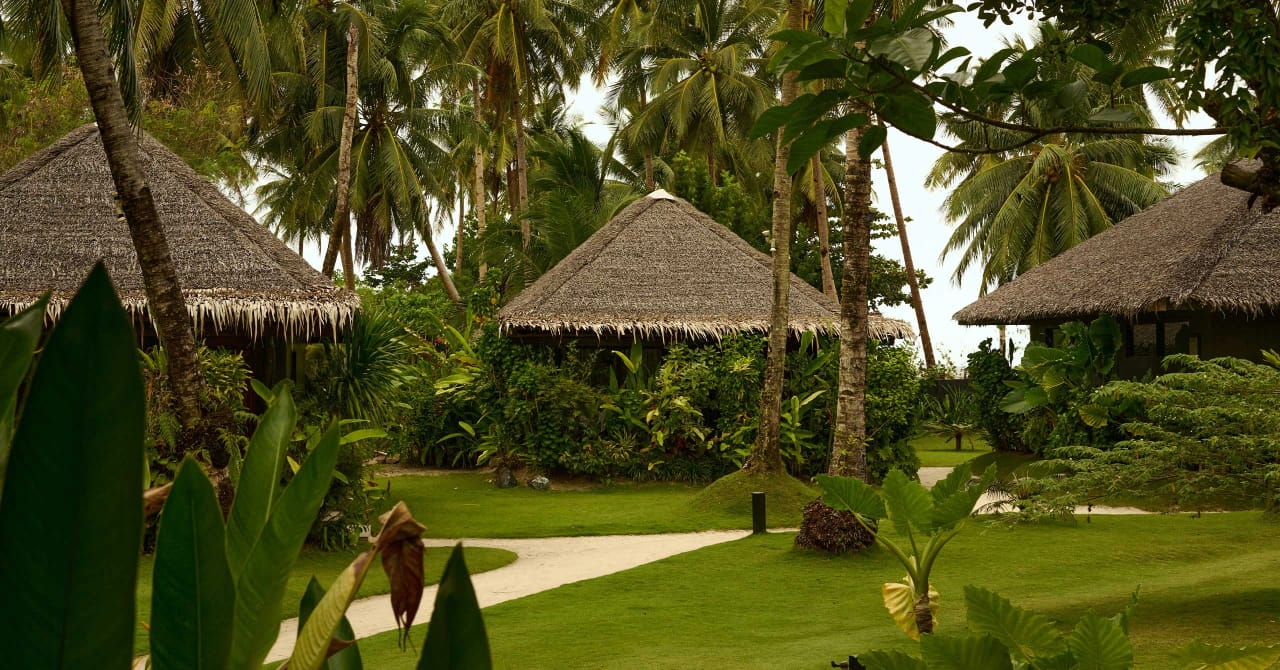 Bayud Resort's still beachfront at low tide, Siargao — as featured in Vogue Philippines